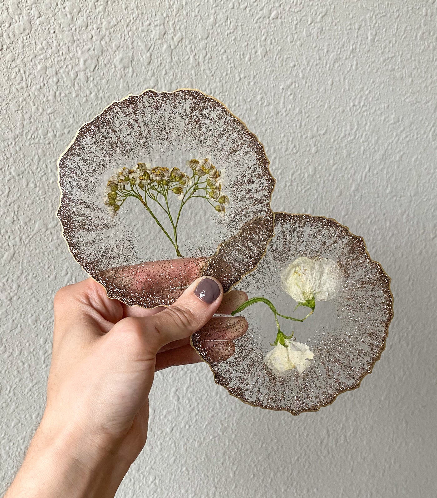 Custom Resin Floral Coaster